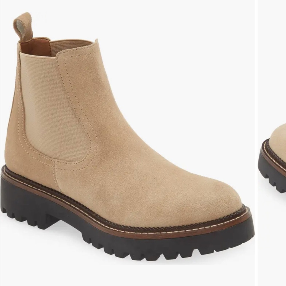Caslon Beige Suede Ankle Boots